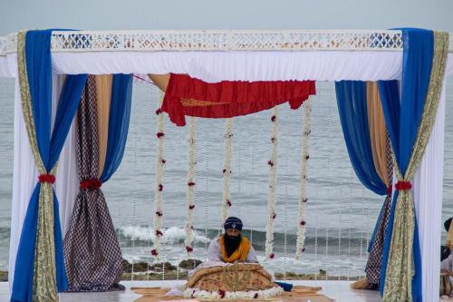 Hindu Wedding Ceremonial Center at a Riviera Maya Beach